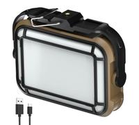 Luz de Trabajo Recargable LED, Foco Reflector Ajustable con Temperatura de Color, Lámpara Portátil para Construcción con Batería, Cargador Móvil, Energía Solar, Luces Acampar y Reparaciones