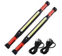 Luz de trabajo recargable magnética, barra de luz de trabajo debajo del capó con 3 modos de iluminación para mecánico/reparación de automóviles/garaje, 2 uds.