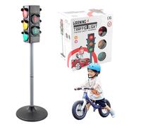 Luz de tráfico juguete de 27 pulgadas Manual de luz de parada/modos automáticos Lámpara de luz de tráfico con luz & Altura de sonido Ajustable Flight de tráfico realista Juguetes educativos Regalos d