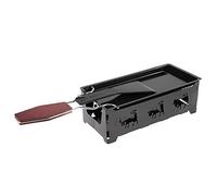 Luz de Vela Portátil Raclette de Queso Antiadherente Bandeja para Hornear Bandeja para Hornear Juego de Estufa Acero Al Carbono Cocina para el Hogar Herramienta para Asar con Mango de Madera