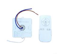 Luz de ventilador de techo con control remoto con receptor de 140 W para ventiladores de dormitorio de 48 a 72 W, controlador inalámbrico de 2.4 G con brillo ajustable y condensador de unidad