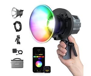 Luz de Video, COLBOR CL60R RGB COB Continua LED Vídeo Light de Estudio 65W 2700K-6500K TLCT97+ CRI97+ 13Efectos de Iluminación Lámpara soporte Bowens Mount App para Fotografía, Luz-Video-LED-RGB-Light