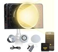 Luz de Video,COLBOR W100 [App Control] 100W COB Video Light,Regulable, Foco Video Iluminación Continua,Mini LED Bicolor para Estudio Iluminación (2,4 G/App, 2700-6500 K,CRI 97+)