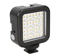Luz de Video LED, 30 M / 98 Pies IPX8 Luz de Buceo RGB Impermeable 49 LED Luz de Relleno de Video Subacuático Regulable de Alta Potencia con 3 Monturas de Zapata Fría para