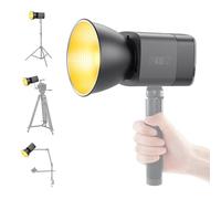 Luz de vídeo LED, 40 W, COB, luz de estudio, 2500 K-6500 K, 11500 lux, modo CCT con carga rápida tipo C, para fotografía de iluminación de vídeo