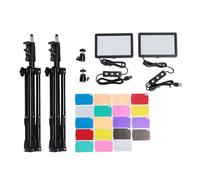 Luz de Video LED con Soporte para trípode 70 LED 9 Modos de iluminación Brillo Ajustable Reproducción de Color Verdadero 5600K para fotografía Transmisión en Vivo Grabación de