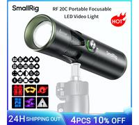 Luz de Video LED RGB Enfocable Portátil SmallRig RF 20C, con LEDs de 5 Colores, 20 Filtros de Luz con Patrones, 20W USB-C PD, Carga Rápida de 36W 5335 kit 2
