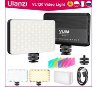 Luz de Video LED Ulanzi Vijim VL120 3200K-6500K con Softbox y Filtros de Color RGB para Videoconferencias, Iluminación de Relleno Kit de Trípode Negro