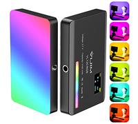 Luz de Video LED VIJIM VL120 RGB Mini Regulable 2500-9000K, luz de Relleno USB Recargable con batería incorporada de 3100 mAh y Orificio de Tornillo de expansión de 1/4, para videocámaras