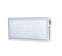 Luz de video portátil Rgbs de 40 W de alta potencia integrada en batería recargable ajustable de temperatura de color silenciosa ventilador de refrigeración para transmisión de fotografía, luz
