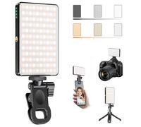 Luz de Video Profesional, 120 Leds Luz para movil con Clip 2500K-9000K CRI 95+ Recargable 3000 mAh, Luz Selfie para Teléfono Móvil, Computadora Portátil, Cámara