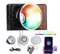 Luz de vídeo RGB LED, COLBOR W100R 100 W Control APP/2.4 G color completo 360° Luces estudio 2700 K-6500 K Bowens Mount iluminación continua silenciosa CRI97+ Video Fotografía Luces Video