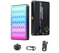 Luz de Video RGB Profesional, Luz Cámara con Clip 120 LED 2500K-9000K CRI 95+ Recargable 3000 mAh, Luz de Relleno RGB para Teléfono Móvil, Computadora Portátil, Cámara