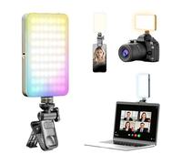 Luz de Vídeo, Rollei Lumis Mini Creator Foco Fotografia Compatible con Móvil Cámara Tableta Laptop, Selfie Light con Batería Integrada para Webcam Zoom Videoconferencias y Youtube TikTok Vlogs