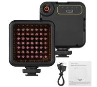 Luz de visión nocturna infrarroja, 49 perlas de luz infrarroja, brillo ajustable, batería de 2000 mAh, USB-C, 3 soportes para zapatos fríos