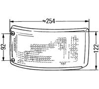 Luz del intermitente Atrás izquierda 2BA 004 119-001 HELLA para MERCEDES-BENZ