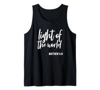 Luz del Mundo Escritura Religiosa Diciendo versículo bíblico Camiseta sin Mangas