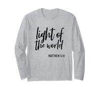 Luz del Mundo Escritura Religiosa Diciendo versículo bíblico Manga Larga