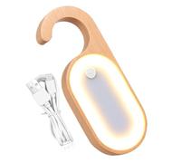 Luz Del Tablero De Mensajes De La Manija De La Puerta De Madera, Luz Nocturna De Pared Colgante De LED Recargable, Lámpara De Tabla De Memorando Borrable | Sensor De Movimiento Para El Pasillo De
