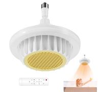 Luz del ventilador del calentador: luz ventilador calentador de baño fácil de instalar | Techo eléctrico multifuncional -TER LIGHTT | Ducha de tornillo E27 | 600W calefacción colgante de ca