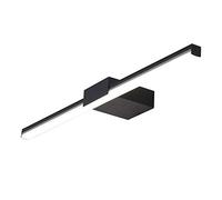 Luz Delantera De Espejo LED, Luces De Espejo De Baño Negras con Pantalla De Acrílico, Temperatura De 3 Colores, Luces De Gabinete De Espejo con Luz De Imagen Moderna para Restaurante De Hotel,40cm 8W