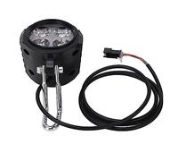 Luz Delantera Universal para Patinete Eléctrico 2 en 1, 10 Pulgadas, 12 a 72V, Bocina para Bicicleta Eléctrica, Faro para Accesorios de Ciclismo