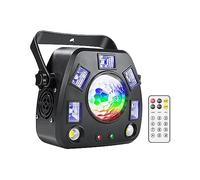 Luz Disco, 4IN1 LED DJ Party Lights Remote Pattern Proyector Strobe Magic Ball UV Black Stage Light Effect Disco Holiday Dance