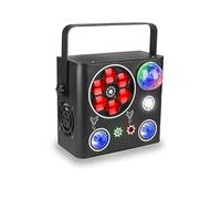 Luz Disco, 5IN1 LED Gobo Strobe Dyeing Magic Ball 32 Patrones Proyector Efecto de iluminación escenario DJ Disco Party Dance Lámpara boda(No Remote)