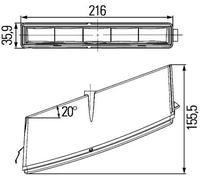 Luz diurna derecha LED 2PT 010 043-041 HELLA