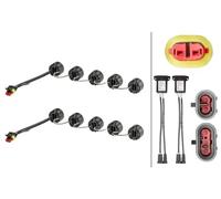 HELLA Juego de luces de circulación diurna 2PT 010 458-711 LEDayFlex 12/24V transparente