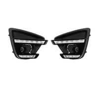 Luz Diurna Para Mazda Para CX-5 2012-2016 Coche LED DRL Con Señal De Giro Amarilla Luz Circulación Diurna Cubierta Antiniebla(B,White and Yellow)