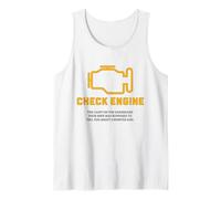 Luz Divertida del Motor de comprobación de los entusiastas del automóvil de los mecánicos de automóviles Camiseta sin Mangas