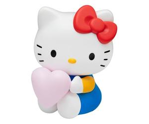 Luz en forma de Hello Kitty en 3D con corazón - Lámpara de personaje Sanrio con licencia oficial, para mesita de noche o decoración de estantes, funciona con pilas | Paladone