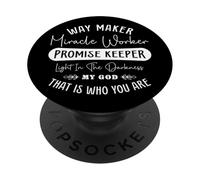 Luz en la Oscuridad: Creador de Milagros y Promesas PopSockets PopGrip Adhesivo