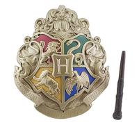 Luz Escudo de Hogwarts Harry Potter - Cartel Luminoso con Varita, Montaje en Pared o de Pie