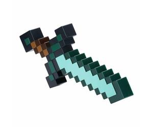 Luz espada de diamante Minecraft - Producto oficial, 3 modos de luz dinámica con reacción al sonido, decoración para sala de juegos y coleccionable, alimentada por USB o batería