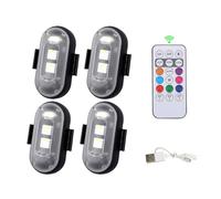 Luz EstroboscóPica Con Mando A Distancia Luces EstroboscóPicas AnticolisióN Con Mando A Distancia InaláMbrico 7 Colores, Luces Intermitentes Para Coche Recargables Por USB (Sticky,4PCS)