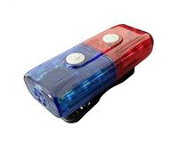 Luz Estroboscópica de Advertencia de Policía, Imán de Silbato Electrónico, Luz LED de Seguridad Recargable, Lámpara de Clip de Seguridad Intermitente con Linterna, Regalo para Niños