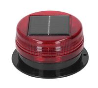 Luz estroboscópica de advertencia solar con 8 cuentas de alto brillo para construcción lámpara de advertencia vial para construcción al aire libre cruce de caminos y entradas (Luz roja)