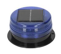 Luz estroboscópica de advertencia solar con 8 cuentas de alto brillo para construcción lámpara de advertencia vial para construcción al aire libre cruce de caminos y entradas (Luz azul)