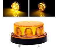 Luz estroboscópica LED de 24V, lámpara de emergencia magnética ámbar, luz de advertencia de seguridad intermitente giratoria para camiones,tractores,carretillas elevadoras de coche, autobús,amarillo.