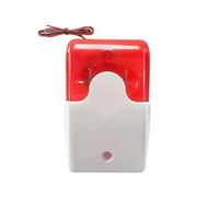 Luz estroboscópica LED roja de 120 DB con Cable, 12 V/24 V/220, Funciona Sistema Alarma antirrobo por Voz for Seguridad del hogar, WiFi, gsm, PSTN(24V)
