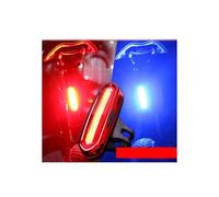 Luz estroboscópica roja y blanca para bicicleta, luces LED recargables por USB de alta visibilidad, 6 modos versátiles para paseos nocturnos