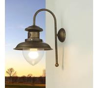 Luz Exterior Lámpara Pared Antiguo Bronce de Latón Hecho E27 Vintage Premium