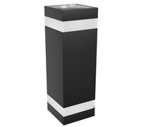 Luz Exterior LED Aplique Torre Ring Cuadrado Negro 18W 2000LM CCT Cálido-Frío