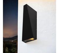 Luz Exterior LED Pared Up Down H:20CM IP54 Negro 3200K Estrecho Indirecta