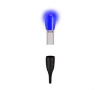 Luz flotante de pesca nocturna, paquete de 2 luces electrónicas de peces de 43 mm con brillo ajustable, flotador LED impermeable CR425 batería brillante (azul)