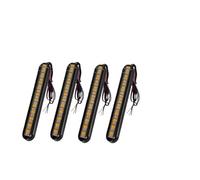 Luz Freno Trasera Moto Tira De Luces De Freno Para Motocicleta, 24 LED, Luz Trasera, Intermitente, Luz Estroboscópica, Escaneo, Arranque Para Cruiser luz trasera de motocicleta(4PCS White Yellow)