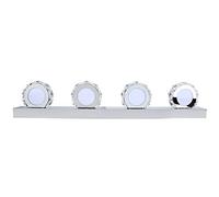 Luz Frontal de Espejo, Luz Frontal de Espejo LED IP65 Impermeable de Alto Brillo Adecuada para Baño con Luz Suave, Blanco, Espejos de Tocador Montados en la Pared (4 Luces)