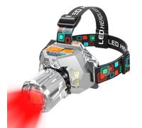 Luz Frontal Para La Frente,Frontal Recargable Impermeable | Luz Portátil Multifunción Luminosa para Adultos en Ciclismo Senderismo Running Actividades Exteriores